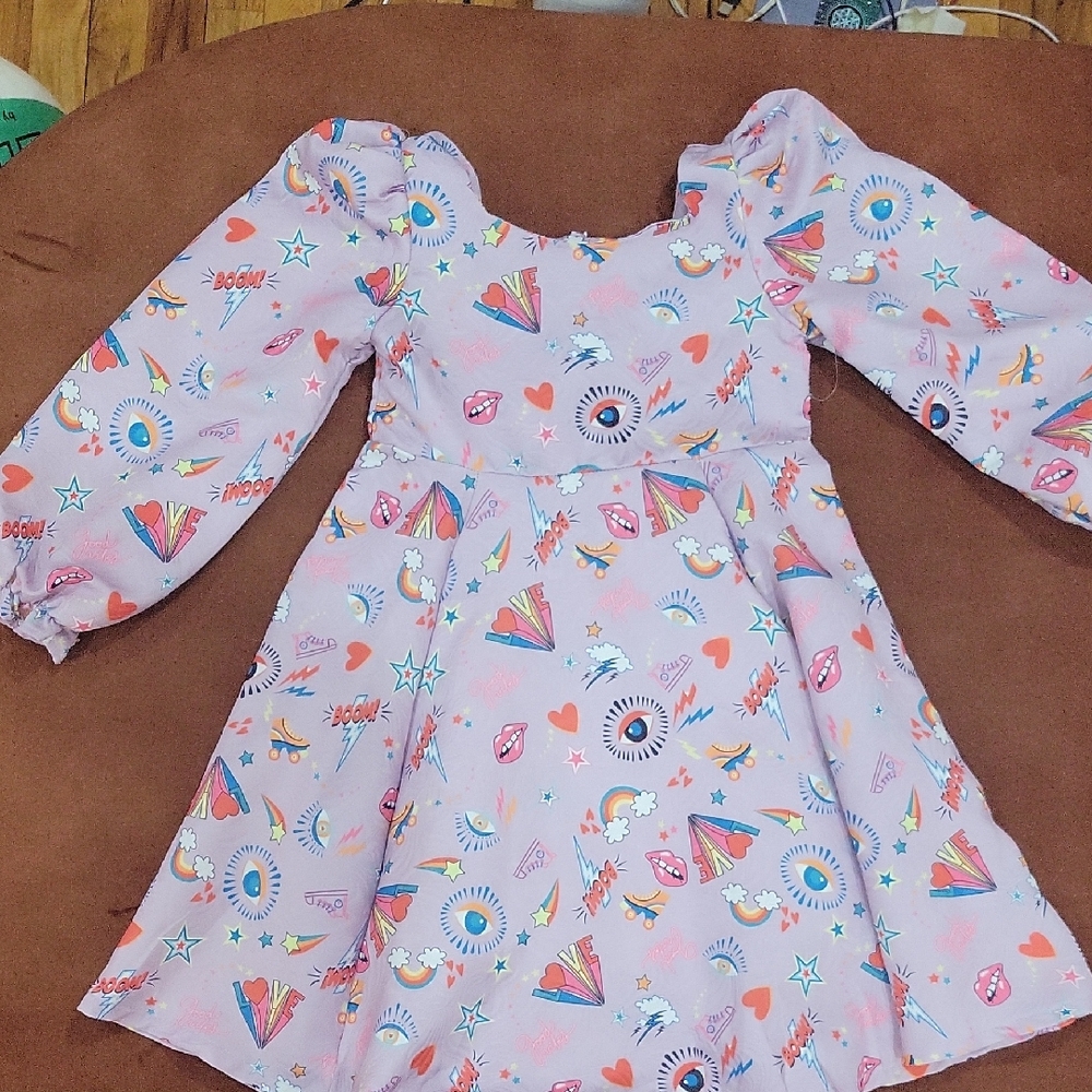 Lola + The Boys Pink Dress with Fun Patterns